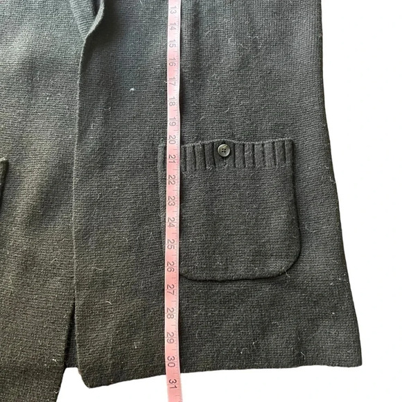 Talbots Wool Blend Open Cardigan Black Size Large - Picture 8 of 9